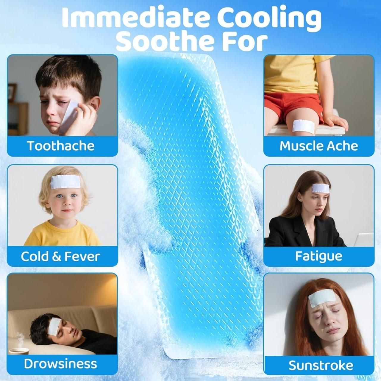 6 Pcs Migraine Cooling Headache Patch