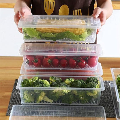 FreshBox - High Quality Fridge Organizer Box with Drain Plate